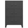 Baúl de almacenaje industrial metal antracita 75x40x115 cm de vidaXL, Baúles de almacenamiento - Ref: Foro24-339630, Precio: ...