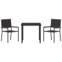 Juego de Comedor de Jardín de 5 Piezas Negro de Ratán Sintético de , Sillas de jardín - Ref: Foro24-3379705, Precio: 321,38 €...