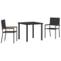 Juego de Comedor de Jardín de 7 Piezas Negro Poliratán de , Sillas de jardín - Ref: Foro24-3379706, Precio: 423,04 €, Descuen...