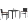 Juego de Comedor de Jardín de 7 Piezas Negro Poliratán de , Sillas de jardín - Ref: Foro24-3379706, Precio: 423,04 €, Descuen...