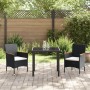 Juego de Comedor de Jardín 3 Piezas Rattan de Poliéster Gris de , Sillas de jardín - Ref: Foro24-3379758, Precio: 232,07 €, D...
