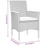 Juego de Comedor de Jardín 3 Piezas Rattan de Poliéster Gris de , Sillas de jardín - Ref: Foro24-3379758, Precio: 232,07 €, D...