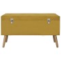 Taburetes de almacenaje 3 piezas terciopelo amarillo mostaza en Bancos para recibidores y almacenamiento | Comprar online en For