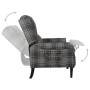 Silla reclinable de tela gris en Sillones | Comprar online en Foru.es