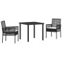 Set de Comedor de Jardín de 9 Piezas con Cojines Poliratán Marrón de , Sillas de jardín - Ref: Foro24-3379876, Precio: 611,06...