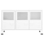Aparador industrial de metal y vidrio blanco 105x35x62 cm de vidaXL, Aparadores - Ref: Foro24-339609, Precio: 105,83 €, Descu...