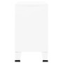 Aparador industrial de metal y vidrio blanco 105x35x62 cm de vidaXL, Aparadores - Ref: Foro24-339609, Precio: 105,83 €, Descu...