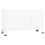 Aparador industrial de metal y vidrio blanco 105x35x62 cm de vidaXL, Aparadores - Ref: Foro24-339609, Precio: 104,91 €, Descu...