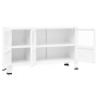 Aparador industrial de metal y vidrio blanco 105x35x62 cm de vidaXL, Aparadores - Ref: Foro24-339609, Precio: 105,83 €, Descu...