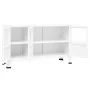 Aparador industrial de metal y vidrio blanco 105x35x62 cm de vidaXL, Aparadores - Ref: Foro24-339609, Precio: 104,91 €, Descu...