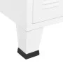 Aparador industrial de metal y vidrio blanco 105x35x62 cm de vidaXL, Aparadores - Ref: Foro24-339609, Precio: 104,91 €, Descu...