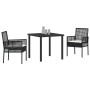 Juego de Comedor de Jardín de 7 Piezas con Cojines Gris Claro Ratán Poliéster de , Sillas de jardín - Ref: Foro24-3379902, Pr...