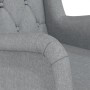 Sillón con patas mecedoras madera maciza caucho tela gris claro en Sillones | Comprar online en Foru.es