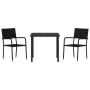 Conjunto de Comedor Jardín de 5 Piezas Black Poly Rattan de , Sillas de jardín - Ref: Foro24-3379908, Precio: 214,42 €, Descu...