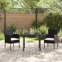 Juego de Comedor de Jardín de 5 Piezas con Cojines de Rattan Poliéster Negro | Foro24.es | Tu tienda online para hogar, jardín y más Foro24.es