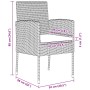 Juego de Comedor de Jardín de 5 Piezas con Cojines Negro Ratan Poliéster de , Sillas de jardín - Ref: Foro24-3379936, Precio:...
