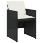 Conjunto de Comedor de Jardín de 5 Piezas con Cojines Ratán Poliéster Negro | Foro24.es | Tu tienda online para hogar, jardín y más Foro24.es
