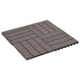 Baldosas de porche WPC 30x30 cm 2 m² marrón oscuro 22 unidades en Materiales de construcción | Comprar online en Foru.es