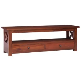 Brauner Mahagoni-Massivholz-TV-Ständer 115x30x40 cm von vidaXL, TV-Möbel - Ref: Foro24-337080, Preis: 188,38 €, Rabatt: %