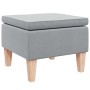 Taburete con patas de madera tapizado tejido gris claro en Taburetes y sillas plegables | Comprar online en Foru.es