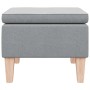 Taburete con patas de madera tapizado tejido gris claro en Taburetes y sillas plegables | Comprar online en Foru.es