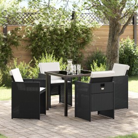 Conjunto de Comedor de Jardín de 5 Piezas con Cojines de Poliratán Marrón de , Sillas de jardín - Ref: Foro24-3379954, Precio...