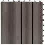 Baldosas de porche WPC 30x30 cm 2 m² marrón oscuro 22 unidades en Materiales de construcción | Comprar online en Foru.es