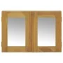 Mueble con espejo madera maciza de teca 60x10x40 cm de vidaXL, Taquillas y armarios de almacenamiento - Ref: Foro24-338242, P...