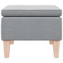 Taburete con patas de madera tapizado tejido gris claro en Taburetes y sillas plegables | Comprar online en Foru.es