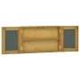 Mueble con espejo madera maciza de teca 60x10x40 cm de vidaXL, Taquillas y armarios de almacenamiento - Ref: Foro24-338242, P...