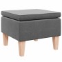 Taburete con patas de madera tapizado tejido gris oscuro en Taburetes y sillas plegables | Comprar online en Foru.es