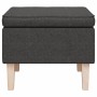 Taburete con patas de madera tapizado tejido gris oscuro en Taburetes y sillas plegables | Comprar online en Foru.es