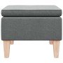 Taburete con patas de madera tapizado tejido gris oscuro en Taburetes y sillas plegables | Comprar online en Foru.es