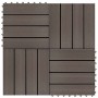 Baldosas de porche WPC 30x30 cm 2 m² marrón oscuro 22 unidades en Materiales de construcción | Comprar online en Foru.es