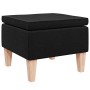 Taburete con patas de madera tapizado tejido negro en Taburetes y sillas plegables | Comprar online en Foru.es
