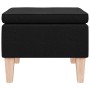 Taburete con patas de madera tapizado tejido negro en Taburetes y sillas plegables | Comprar online en Foru.es