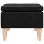 Taburete con patas de madera tapizado tejido negro en Taburetes y sillas plegables | Comprar online en Foru.es
