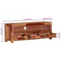 Mueble de TV madera maciza de acacia 110x30x40 cm de vidaXL, Muebles TV - Ref: Foro24-339508, Precio: 134,82 €, Descuento: %