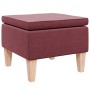 Taburete con patas de madera tapizado tela rojo tinto en Taburetes y sillas plegables | Comprar online en Foru.es