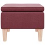Taburete con patas de madera tapizado tela rojo tinto en Taburetes y sillas plegables | Comprar online en Foru.es