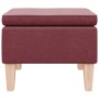 Taburete con patas de madera tapizado tela rojo tinto en Taburetes y sillas plegables | Comprar online en Foru.es
