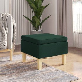 Taburete con patas de madera tapizado tejido verde oscuro en Taburetes y sillas plegables | Comprar online en Foru.es