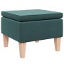 Taburete con patas de madera tapizado tejido verde oscuro en Taburetes y sillas plegables | Comprar online en Foru.es