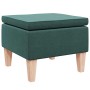 Taburete con patas de madera tapizado tejido verde oscuro en Taburetes y sillas plegables | Comprar online en Foru.es