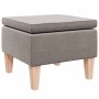 Taburete con patas de madera tapizado tela gris taupé en Taburetes y sillas plegables | Comprar online en Foru.es