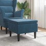 Taburete con patas de madera terciopelo azul en Taburetes y sillas plegables | Comprar online en Foru.es