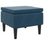 Taburete con patas de madera terciopelo azul en Taburetes y sillas plegables | Comprar online en Foru.es