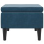 Taburete con patas de madera terciopelo azul en Taburetes y sillas plegables | Comprar online en Foru.es