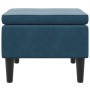 Taburete con patas de madera terciopelo azul en Taburetes y sillas plegables | Comprar online en Foru.es