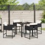 Set de comedor de jardín de 5 piezas con cojines de ratan PE gris claro | Foro24.es | Tu tienda online para hogar, jardín y más Foro24.es